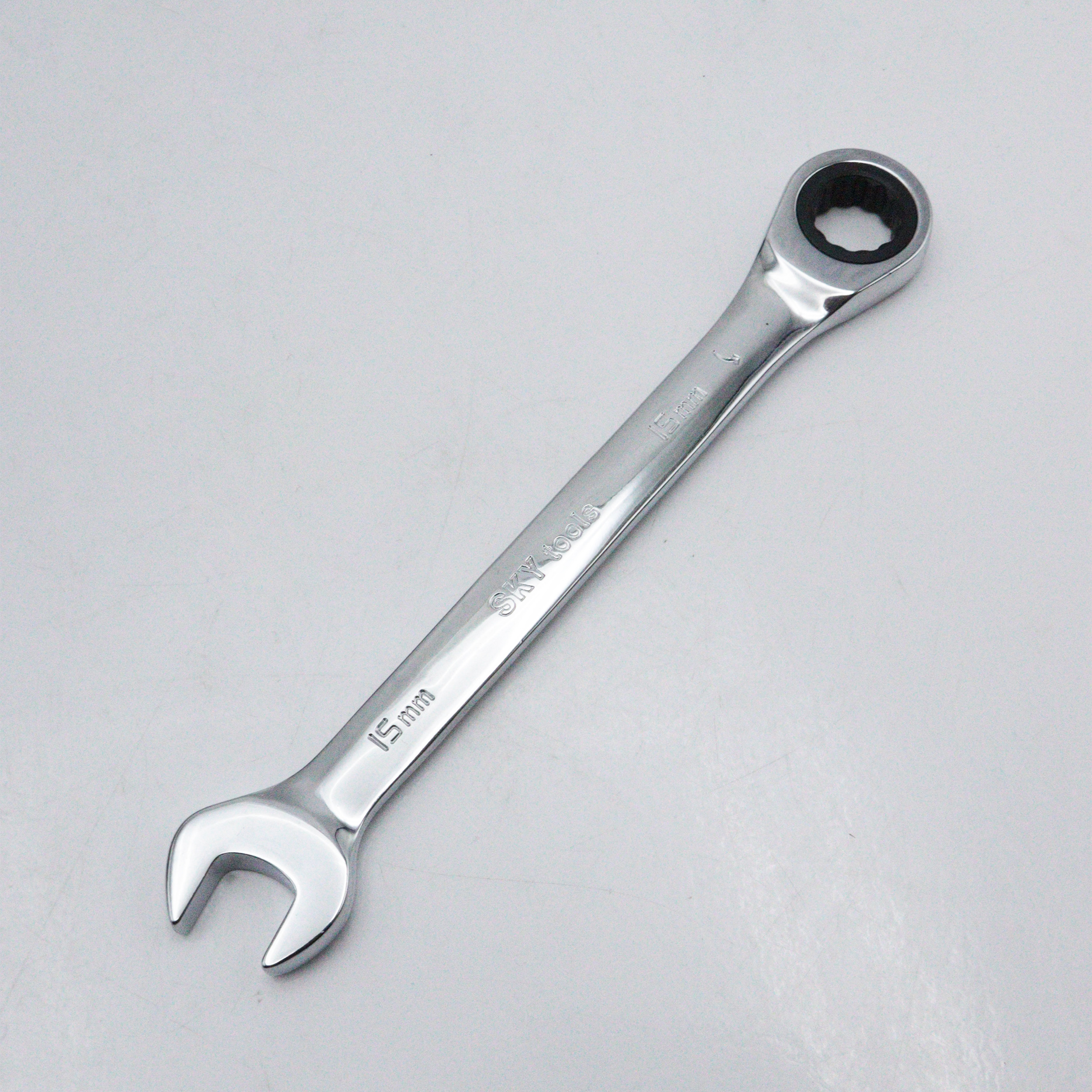 آچار یکسر تخت و یکسر رینگی اسکای جغجغه ای مدل YP-SIZE015 سایز 15 میلی متر