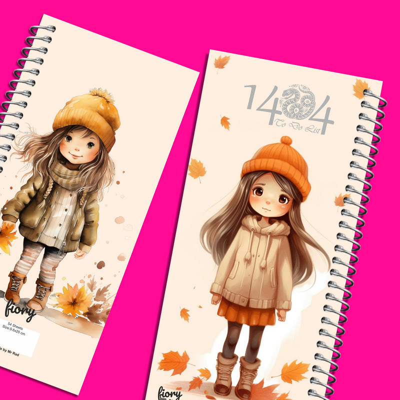 سالنامه سال 1404 مستر راد مدل to do list طرح برگ خزان کد fiory 2646