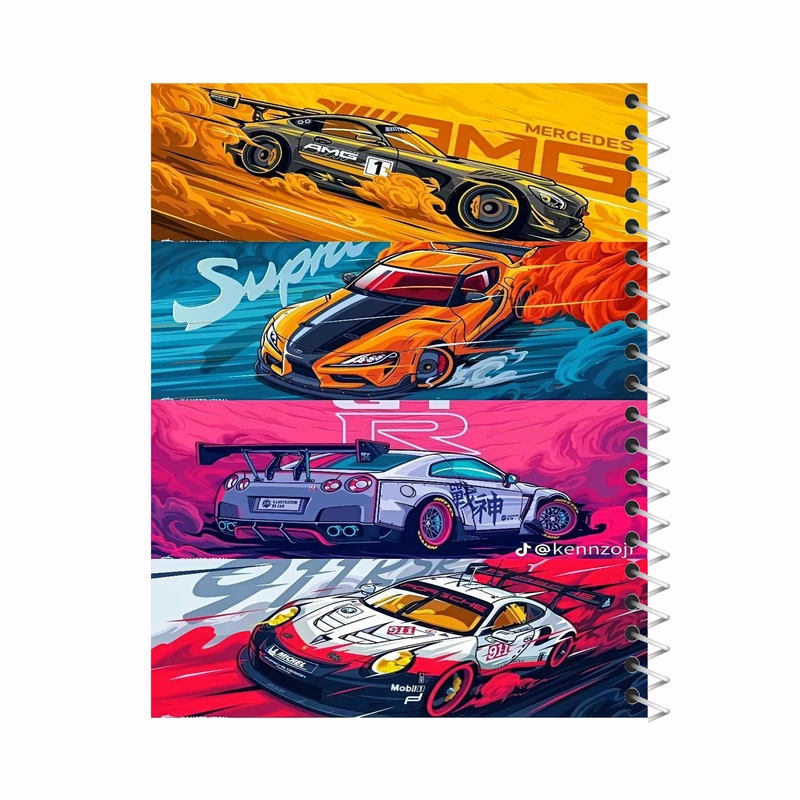 دفتر نقاشی 60 برگ طرح ماشین کد 010