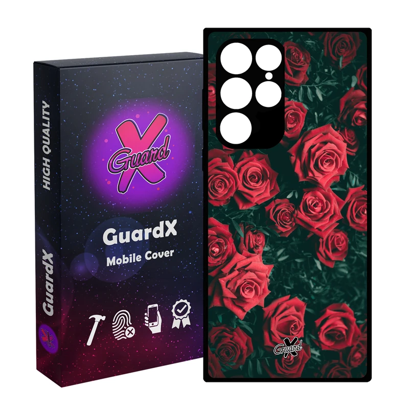 کاور گارد ایکس طرح Flower مدل Glass10208 مناسب برای گوشی موبایل سامسونگ Galaxy S23 Ultra