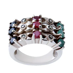   انگشتر نقره زنانه بازرگانی میلادی کد  AW_372