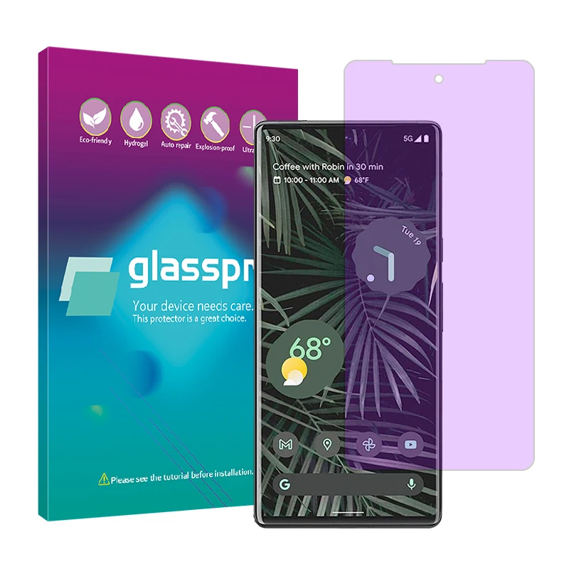 محافظ صفحه نمایش ضد اشعه بنفش گلس پرو مدل Resistant مناسب برای گوشی موبایل گوگل Pixel 6 Pro