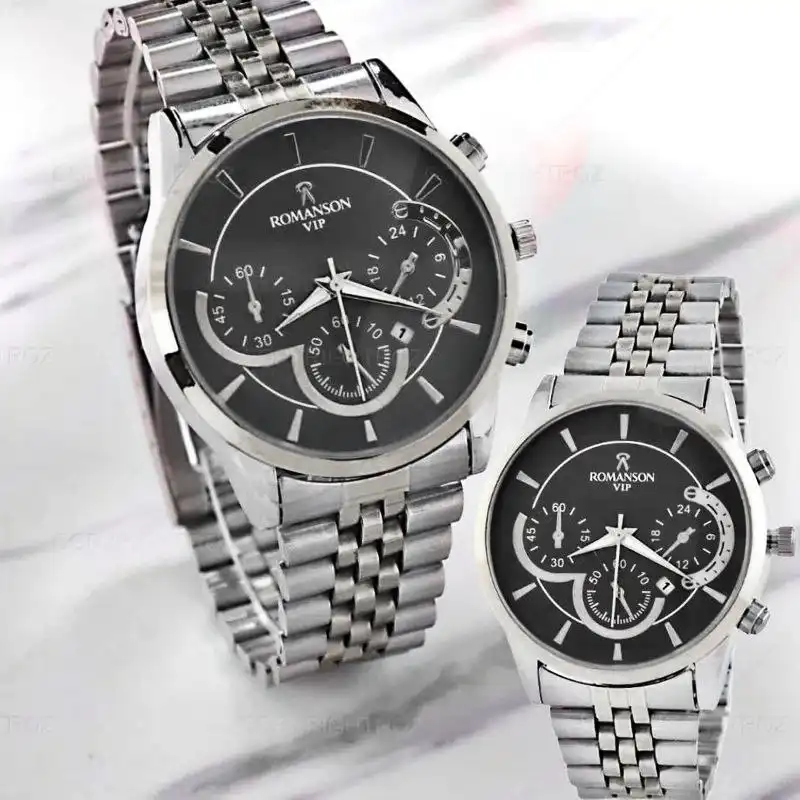 ست ساعت مچی عقربه ای زنانه و مردانه مدل رومانس_04