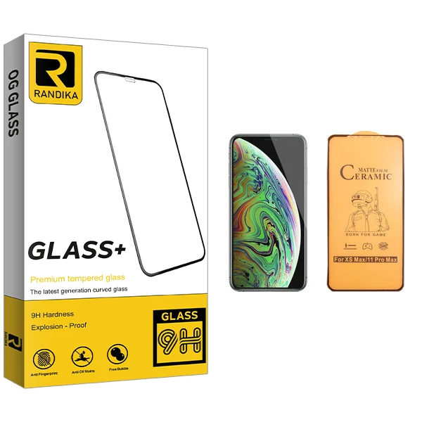 محافظ صفحه نمایش سرامیکی راندیکا مدل GLD مناسب برای گوشی موبایل اپل iPhone XS Max