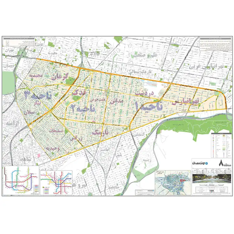 نقشه انتشارات ایرانشناسی مدل منطقه 8 شهرداری تهران کد 408