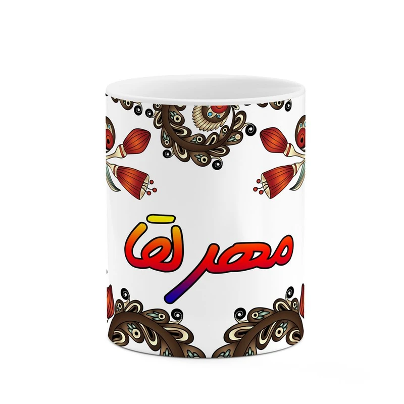 ماگ کاکتی مدل اسم مهرلقا طرح سنتی گل و بته کد mgh47764