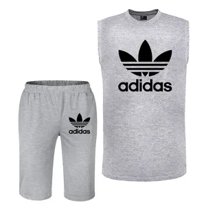 ست تاپ و شلوارک مردانه کد B2 رنگ طوسی