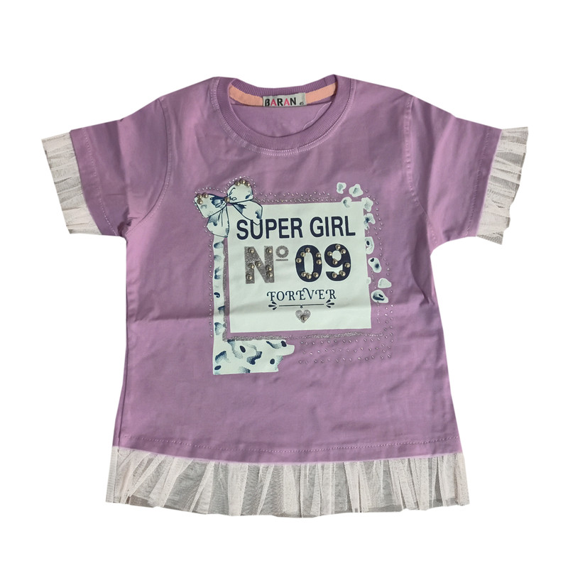 تی شرت آستین کوتاه دخترانه مدل girl3490
