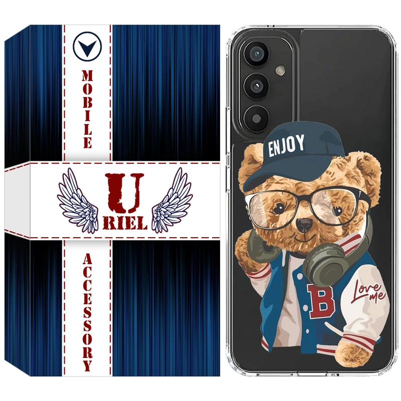 کاور یوریل قاب مدل Clear کد 35 طرح تدی مناسب برای گوشی موبایل سامسونگ Galaxy A13 5G