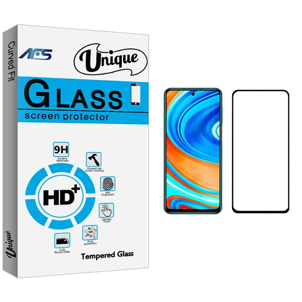محافظ صفحه نمایش ای اف اس مدل Unique Glass مناسب برای گوشی موبایل شیائومی Redmi Note 9 Pro