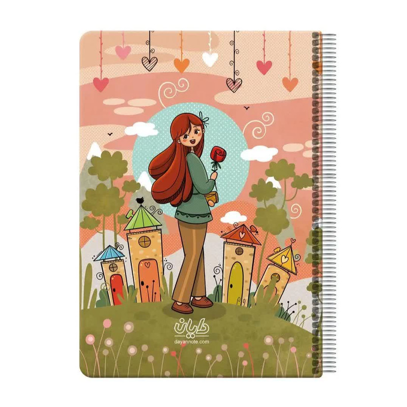 دفتر مشق 50 برگ دایان مدل حاشیه دار کد 4359 بسته 9 عددی