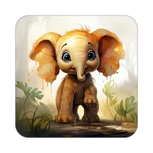 زیر لیوانی کاکتی طرح حیوانات کارتونی مدل mp28778