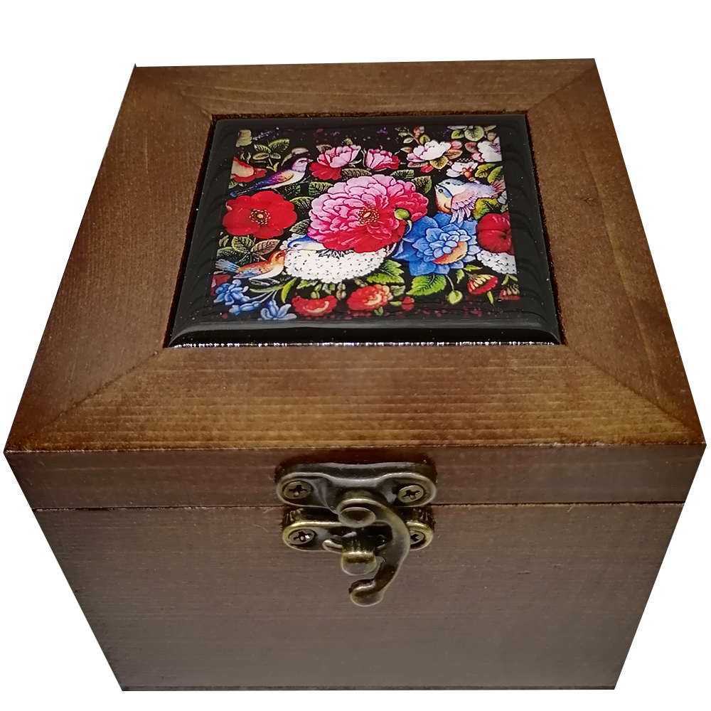 جعبه هدیه مدل گل و مرغ