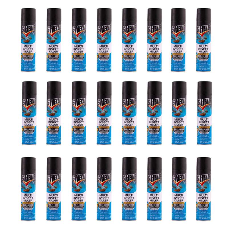 اسپری حشره کش شکار مدل multi insect killer حجم 400 میلی لیتر مجموعه 24 عددی اسپری حشره کش شکار مدل multi insect killer حجم 400 میلی لیتر مجموعه 24 عددی