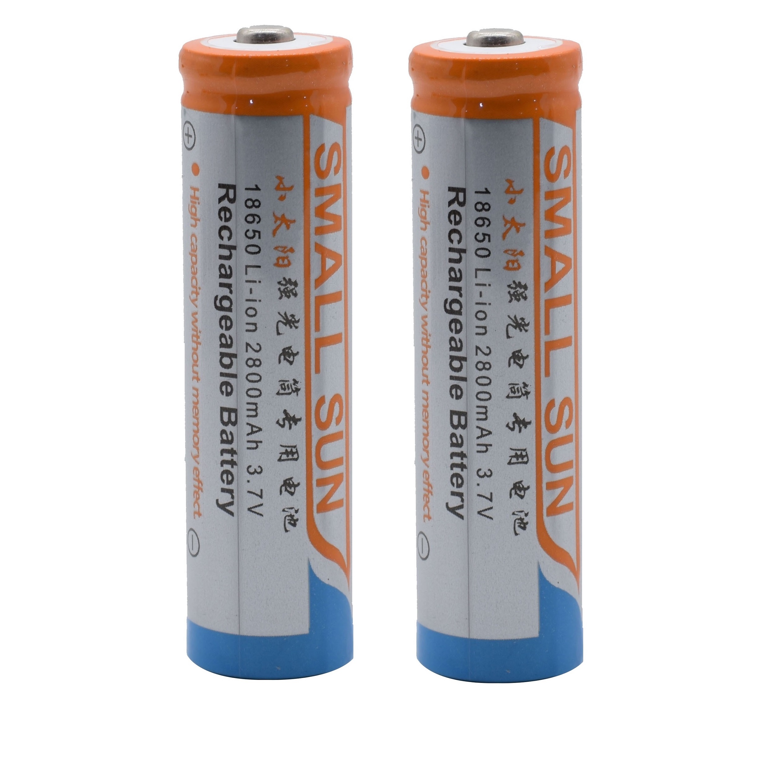 باتری لیتیوم-یون قابل شارژ اسمال سان کد cmp18650 ظرفیت 2800میلی آمپرساعت بسته 2 عددی