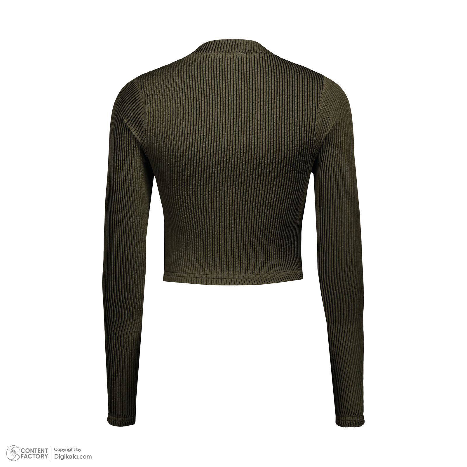 کراپ‌ تی‌شرت آستین بلند زنانه مون‌سا مدل 41082410003-49 -  - 3