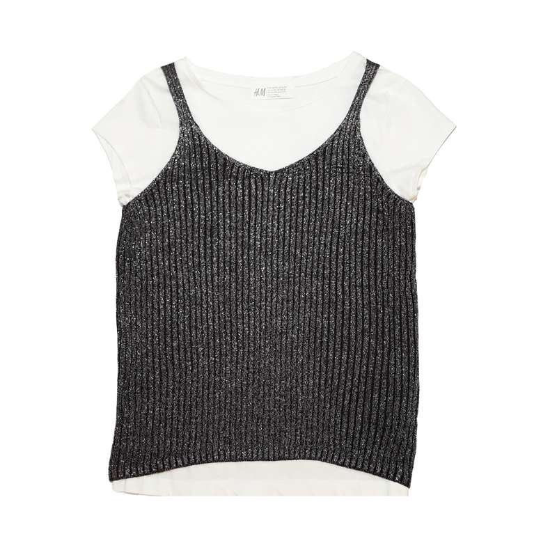 تی شرت آستین کوتاه دخترانه اچ اند ام کد 2735