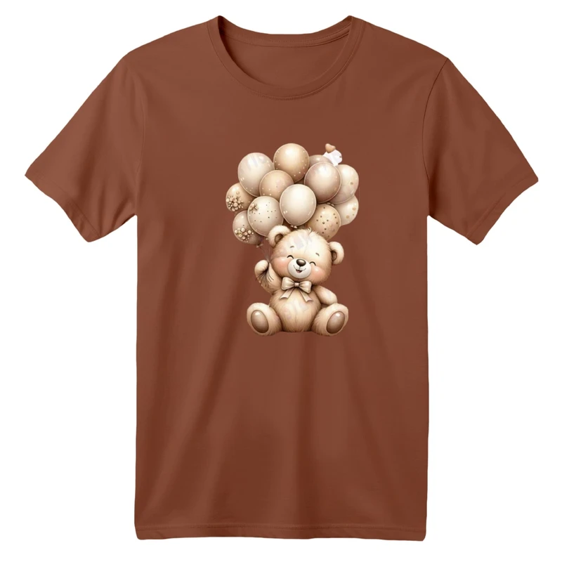 تی شرت آستین کوتاه بچگانه مدل خرس و بادکنک
