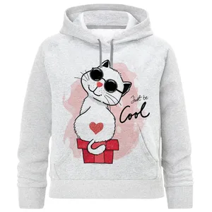 هودی دخترانه مدل گربه عینکی F974