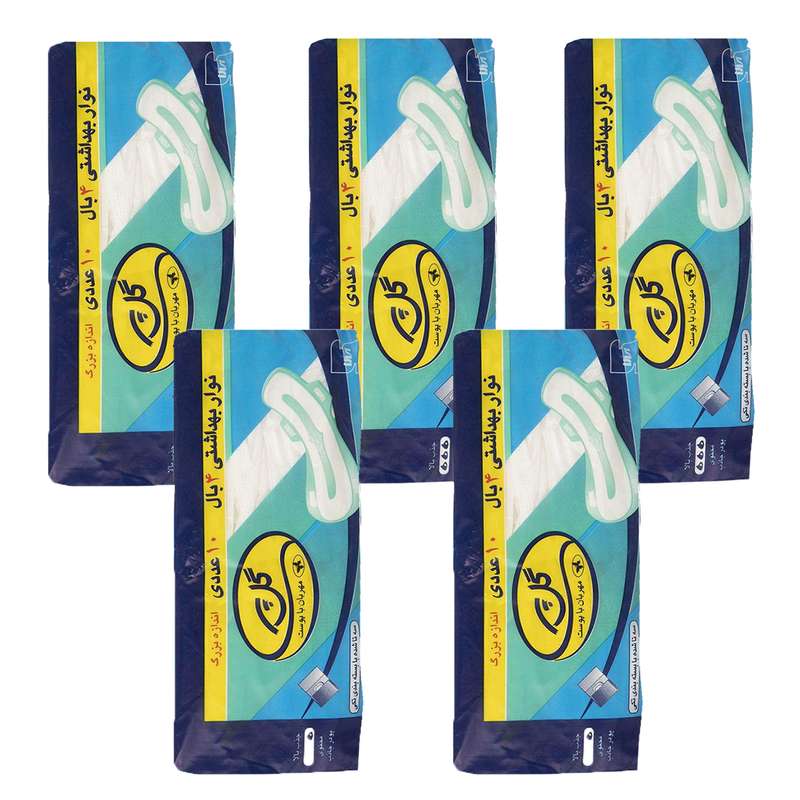 نوار بهداشتی بالدار گل پر مدل 4Wings بسته 5 عددی
