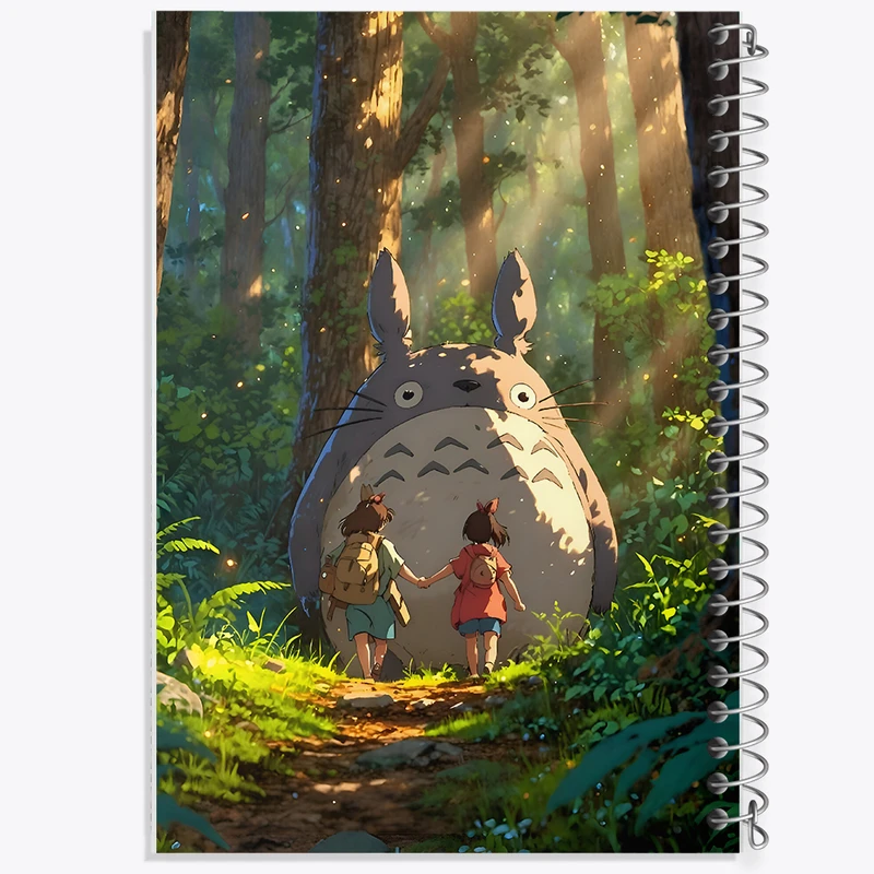 دفتر ژورنال نویسی 50 برگ خندالو مدل نقطه ای طرح انیمه توتورو (Totoro)  کد N3437