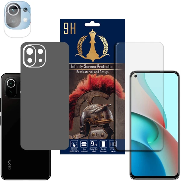 برچسب پوششی اینفینیتی مدل PRO MAX مناسب برای گوشی موبایل شیائومی MI 11 LITE  به همراه محافظ صفحه نمایش و محافظ لنز دوربین