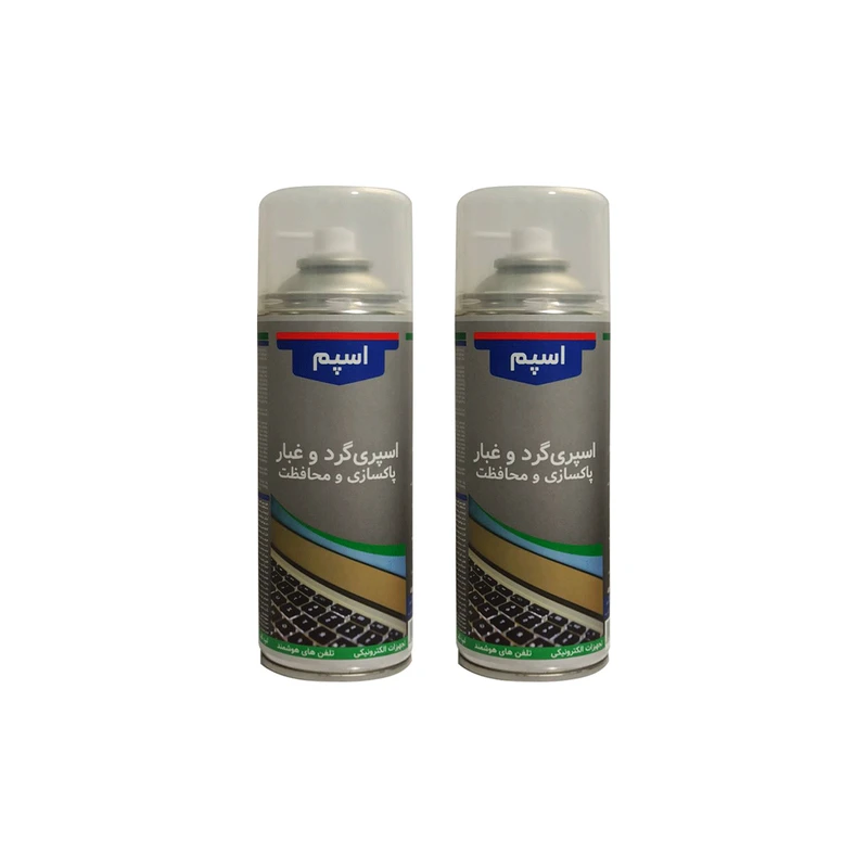 اسپری پاک کننده گردوغبار کیبورد اسپم مدل rg2 حجم 400 میلی لیتر مجموعه 2 عددی