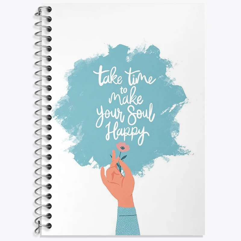 دفتر لغت 50 برگ خندالو طرح Take Time To Make Your Soul Happy کد N2284