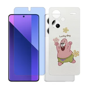 Glass Together model anti blue Screen Protector Suitable for Xiaomi Redmi Note 13 Pro Plus Mobile Phone with Back cover sticker