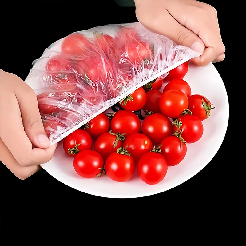 درپوش ظرف یکبار مصرف مدل محافظ غذا طرح کش دار مجموعه 100 عددی