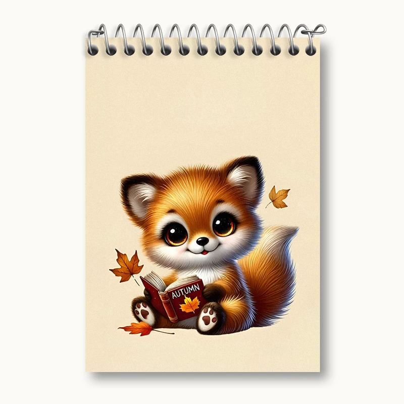 دفتر یادداشت 50 برگ خندالو طرح روباه بامزه کد N5520