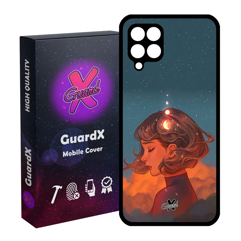 کاور گارد ایکس طرح Girl مدل Glass10302 مناسب برای گوشی موبایل سامسونگ Galaxy A12