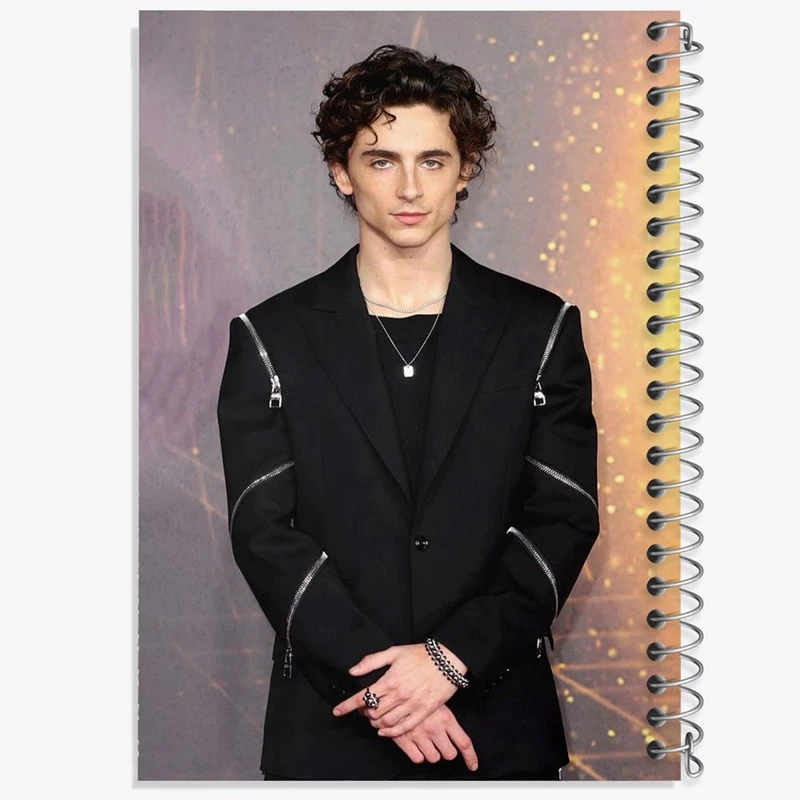 دفتر ژورنال نویسی 50 برگ خندالو مدل نقطه ای طرح تیموتی شالامی Timothée Chalamet کد 19280