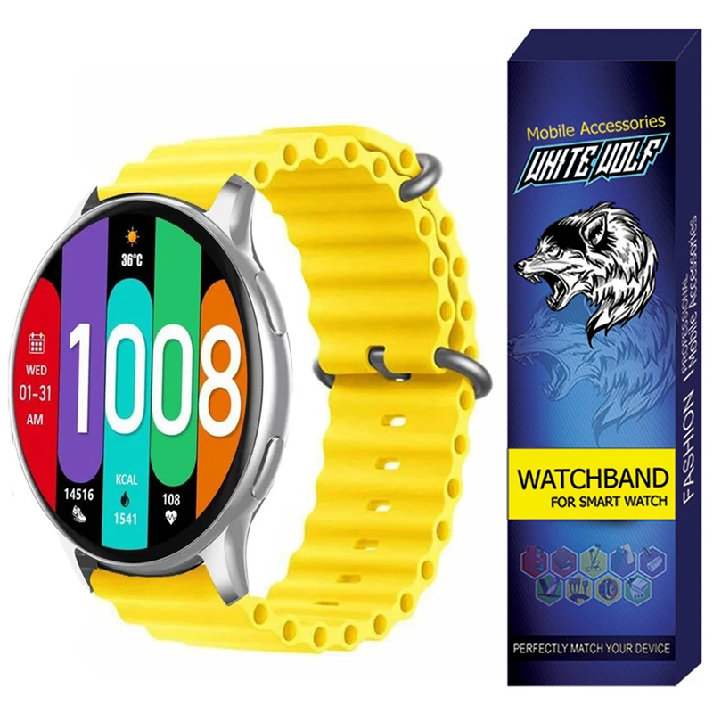 بند وایت ولف مدل WB-Ocean مناسب برای ساعت هوشمند گلوریمی GR1 / 22mm