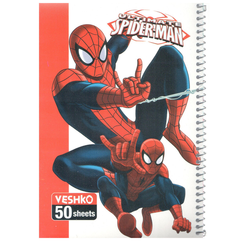 دفتر مشق 50 برگ وشکو طرح فانتزی مرد عنکبوتی کد 1021