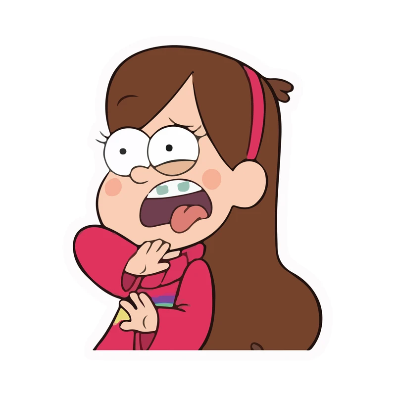 استیکر لپ تاپ طرح دختر ترسو کد 1092