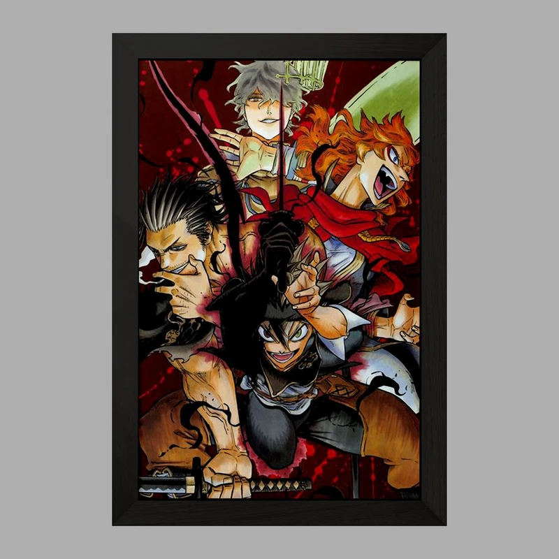 تابلو خندالو مدل آستا و کاپیتان یامی انیمه بلک کلاور Black Clover  کد 11731