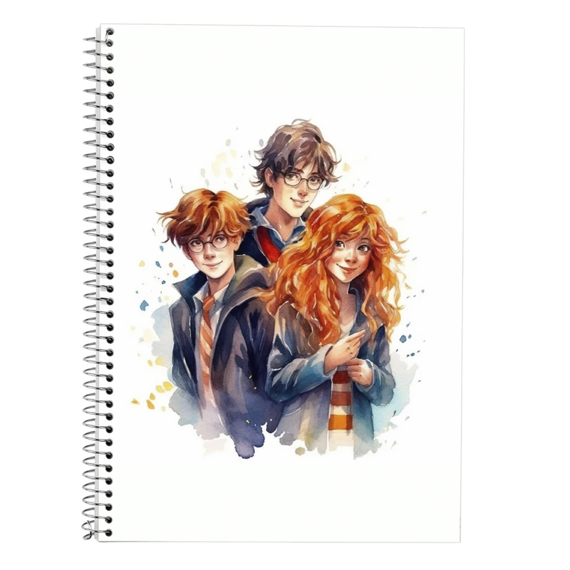 دفتر زبان 50 برگ مدوپد مدل دوخط طرح هری پاتر harrypotter کد DF10314