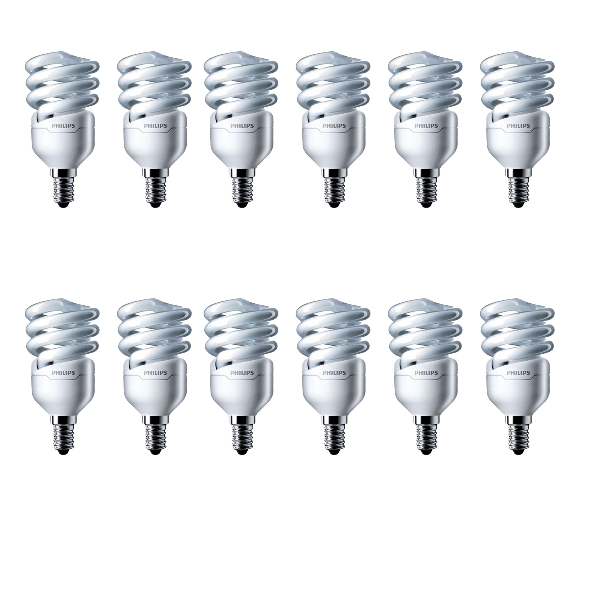 لامپ کم مصرف 12 وات فیلیپس مدل پیچ پایه E14 بسته 12 عددی