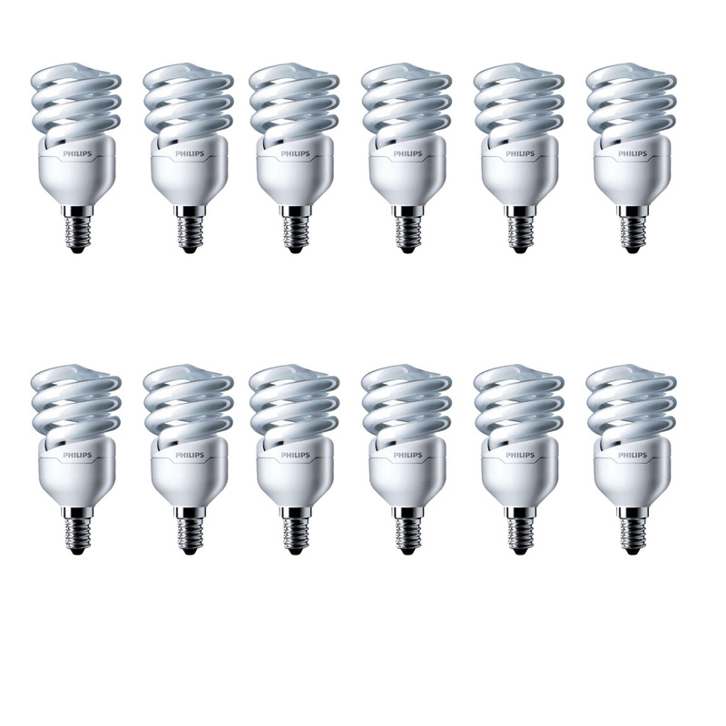 لامپ کم مصرف 12 وات فیلیپس مدل پیچ پایه E14 بسته 12 عددی
