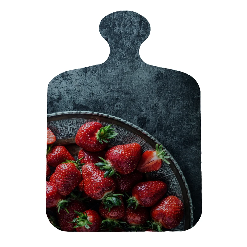 پادری مدل تخته گوشت طرح توت فرنگی کد 6363 سایز 110×80 سانتی متر