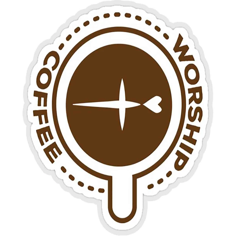 استیکر لپ تاپ طرح worship coffee کد ST2064