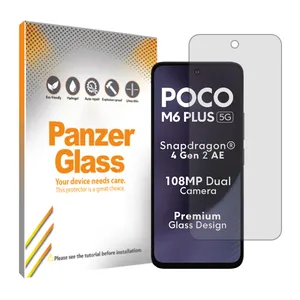 Panzer Glass Resistant model transparent screen protector suitable for Xiaomi Poco M6 Plus 5G mobile phone