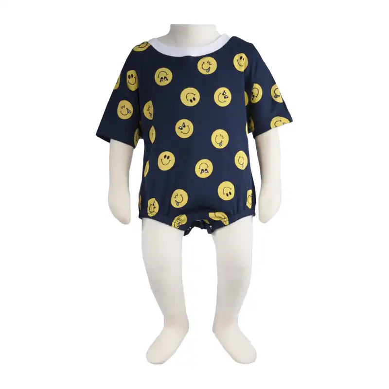 بادی آستین کوتاه آدمک مدل لبخند کد 17290 رنگ سرمه ای