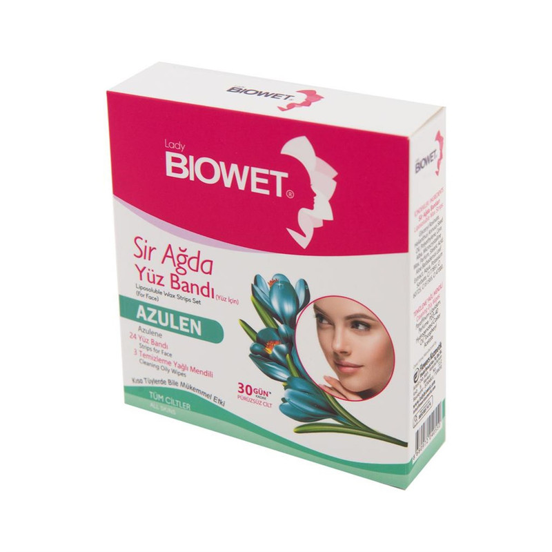 نوار موبر صورت بایوویت مدل AZULEN بسته 24 عددی