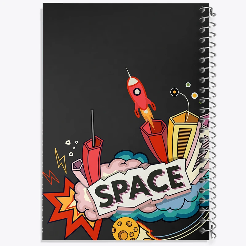 دفتر ژورنال نویسی 50 برگ خندالو مدل نقطه ای طرح فضایی کد N528