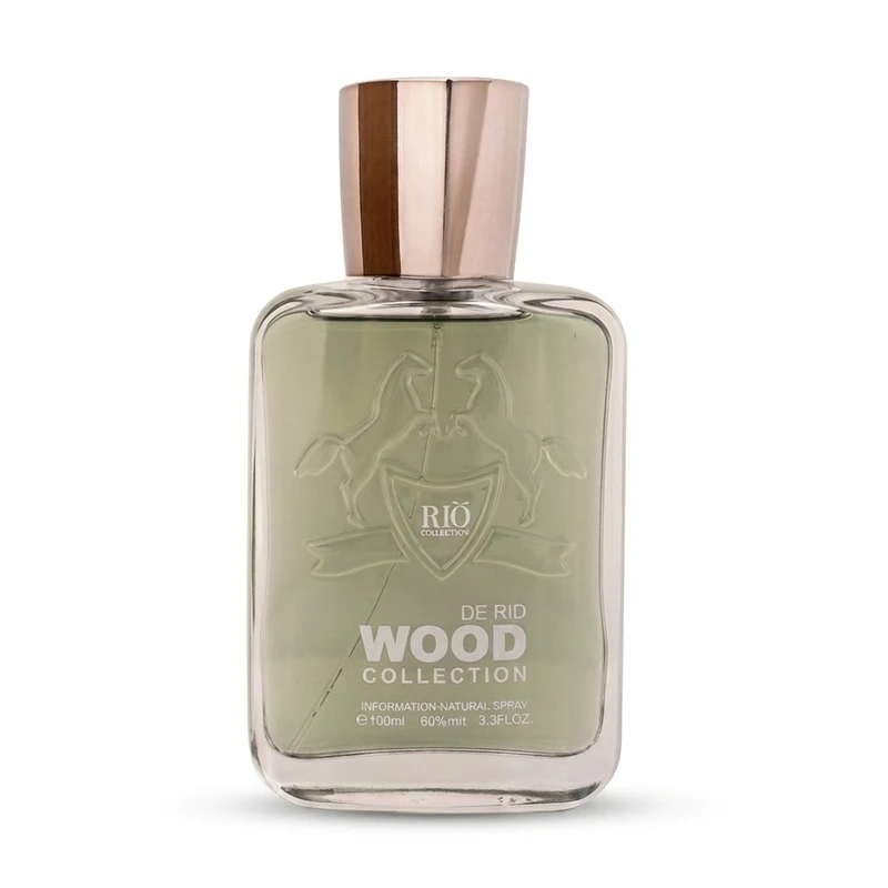 ادو پرفیوم مردانه ریو کالکشن مدل Wood Brown با رایحه گرم و تلخ حجم 100 میلی لیتر