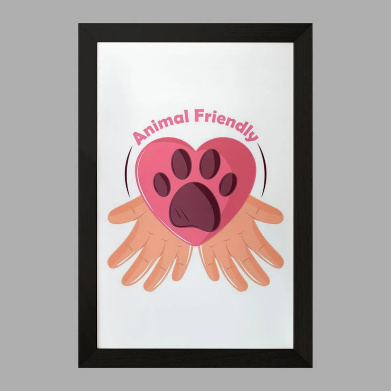 تابلو خندالو مدل حمایت از حیوانات کد 27343