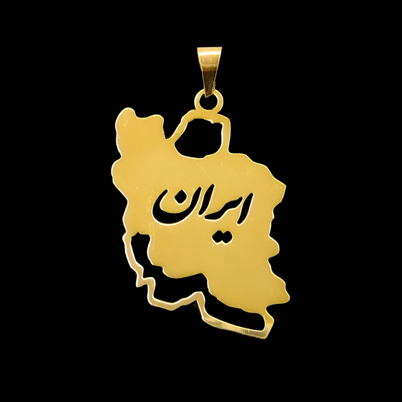 آویز گردنبند طلا کم اجرت 18 عیار زنانه کاپانی مدل ایران کد klp051 