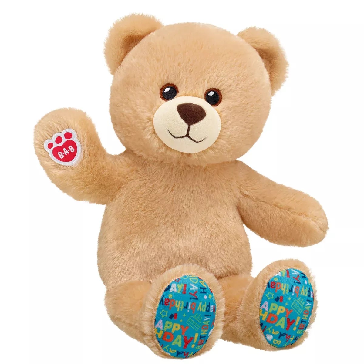 عروسک طرح خرس تولد مدل Build a Bear Birthday Teddy Bear کد SZ13/1123 ارتفاع 40 سانتی‌متر